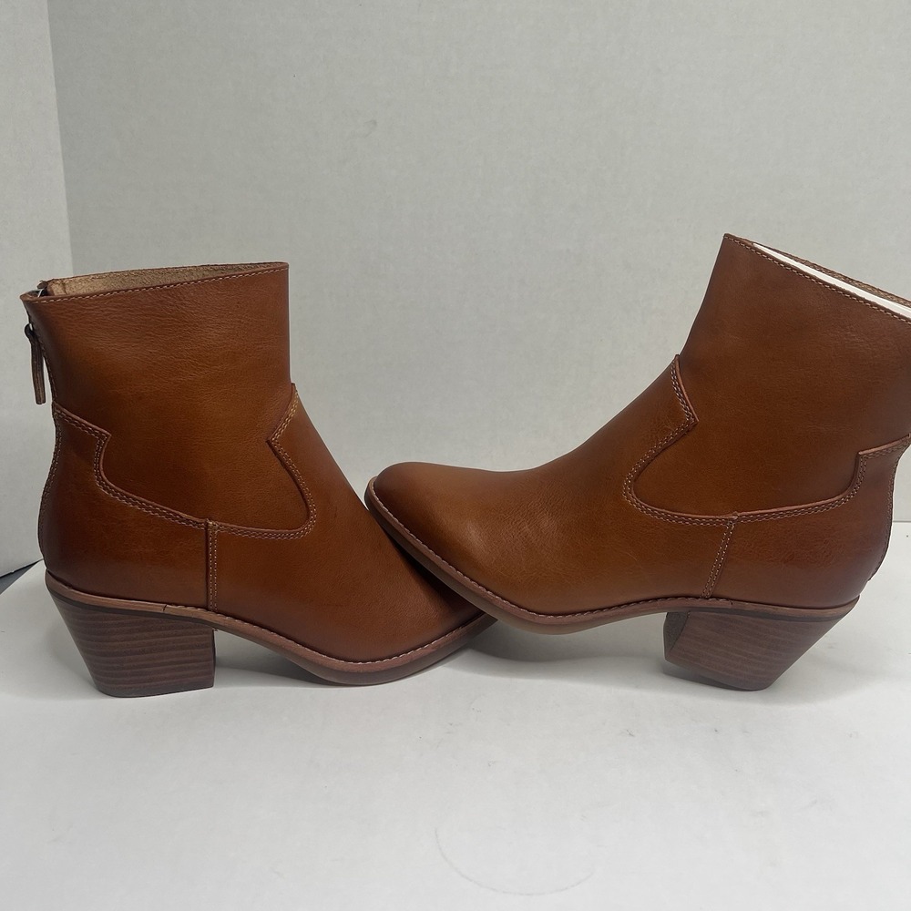 Sofft Annabell Women’s 7.5 M Bourbon Brown Leather Western Ankle Booties NIB